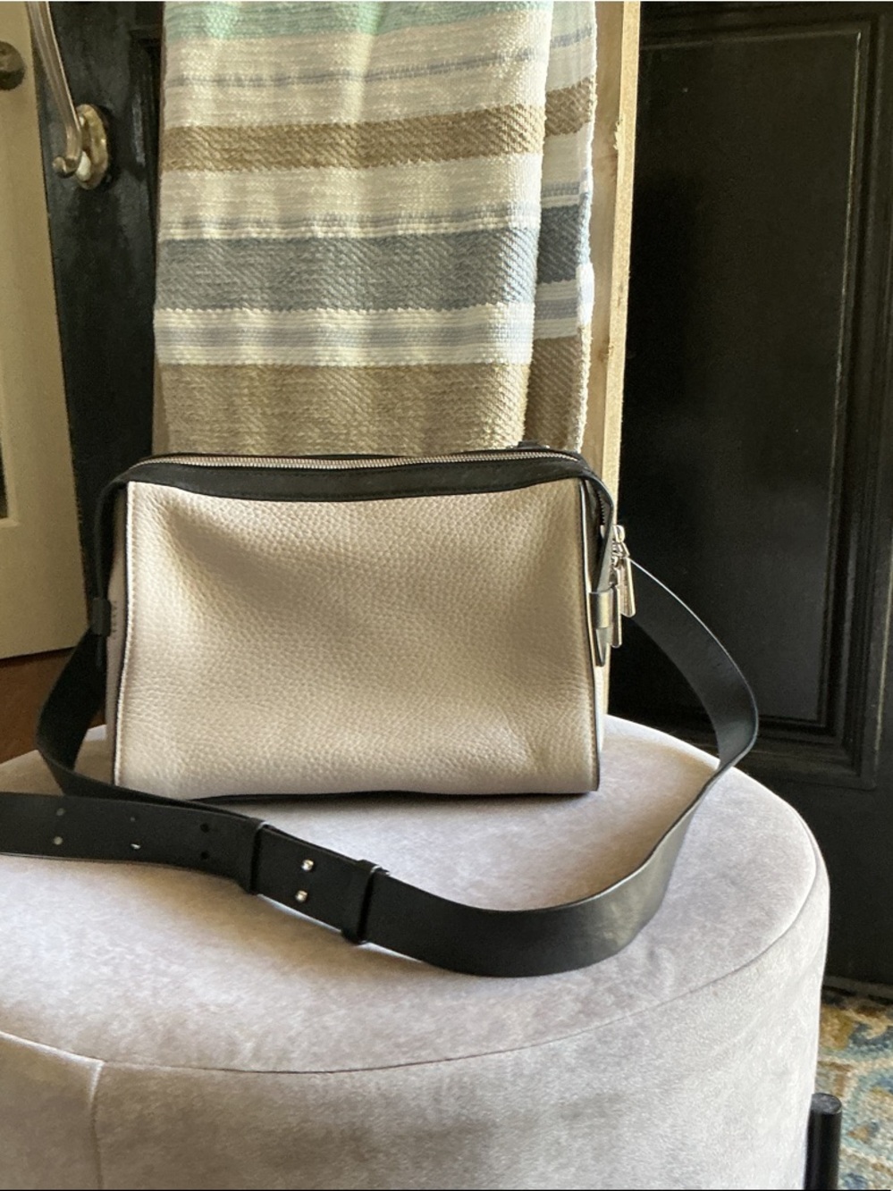 Michael Kors Cream Crossbody with Black Trim
